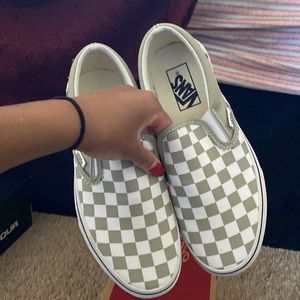Desert Sag Checkered Slip On Vans